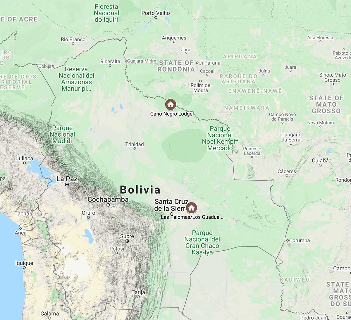 Bolivia Hunting and Fishing Locations